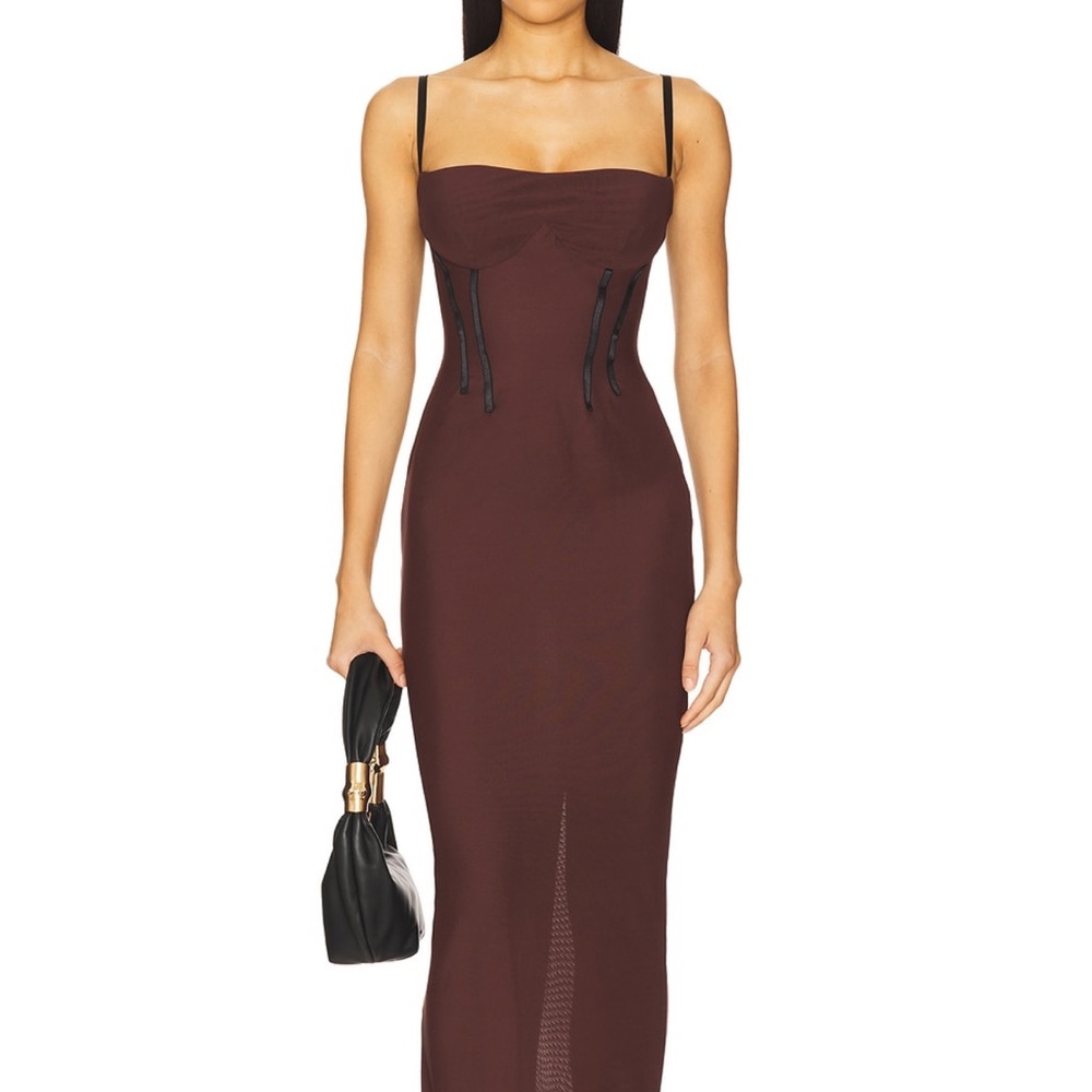 NWT Nookie Allegra Cocoa Corset Maxi Dress